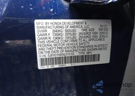2022 Acura Mdx Technology Package из США, поврежденный, VIN 5J8YE1H45NL015103